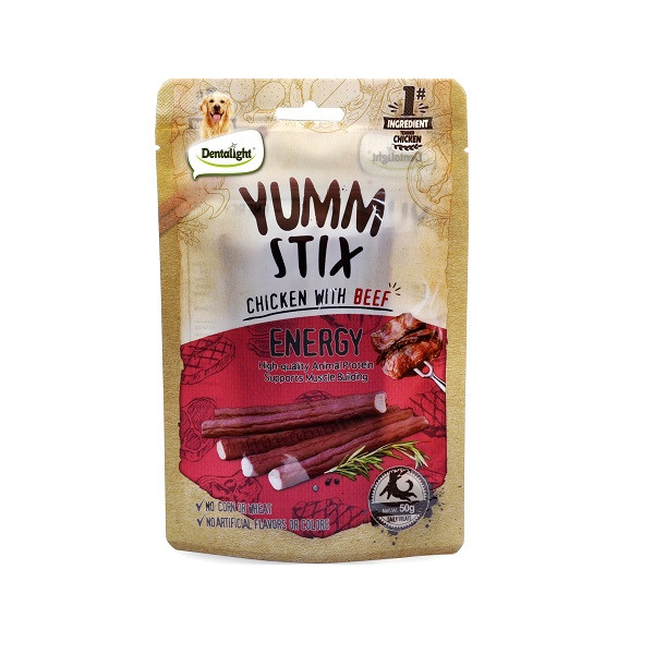 خرید و قیمت تشویقی سگ دنتالایت مدل YUMM STIX ENERGY وزن 50 گرم