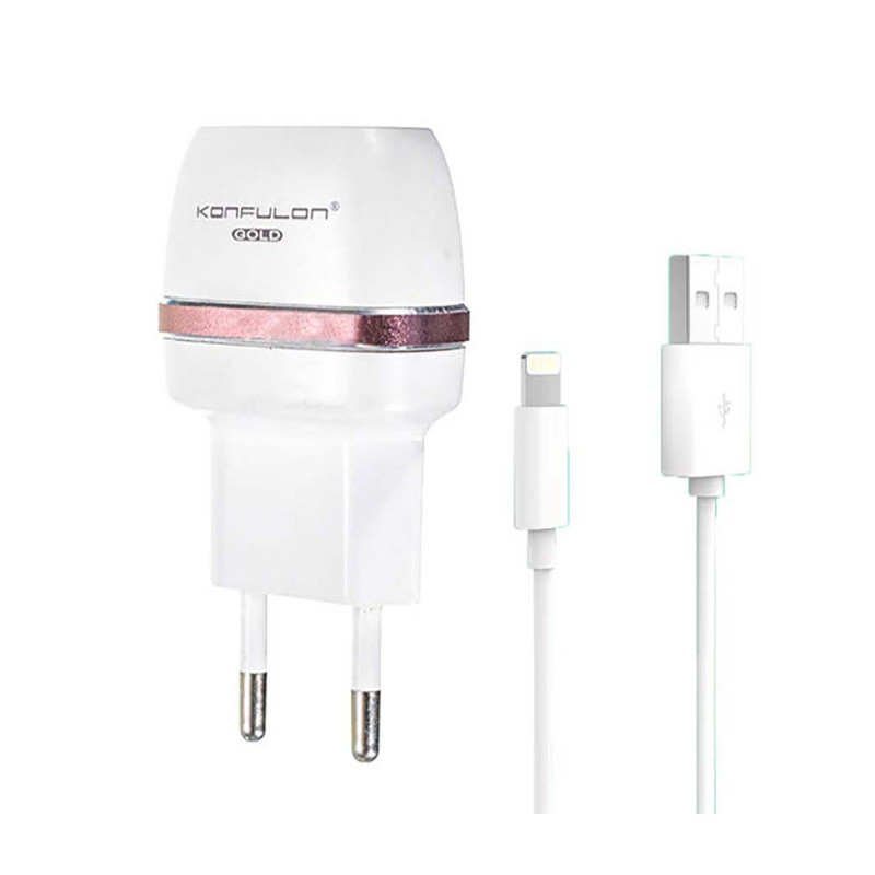 خرید و قیمت شارژر کانفلون مدل C25 به همراه کابل تبدیل لایتنینگ