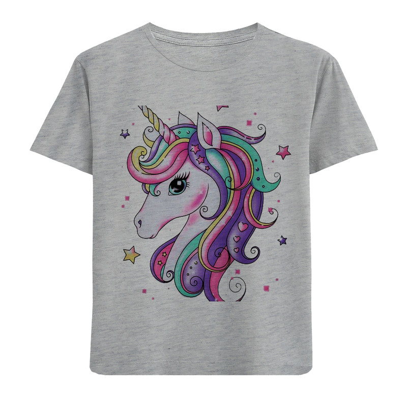 خرید و قیمت تی شرت آستین کوتاه بچگانه مدل اسب تک شاخ F597