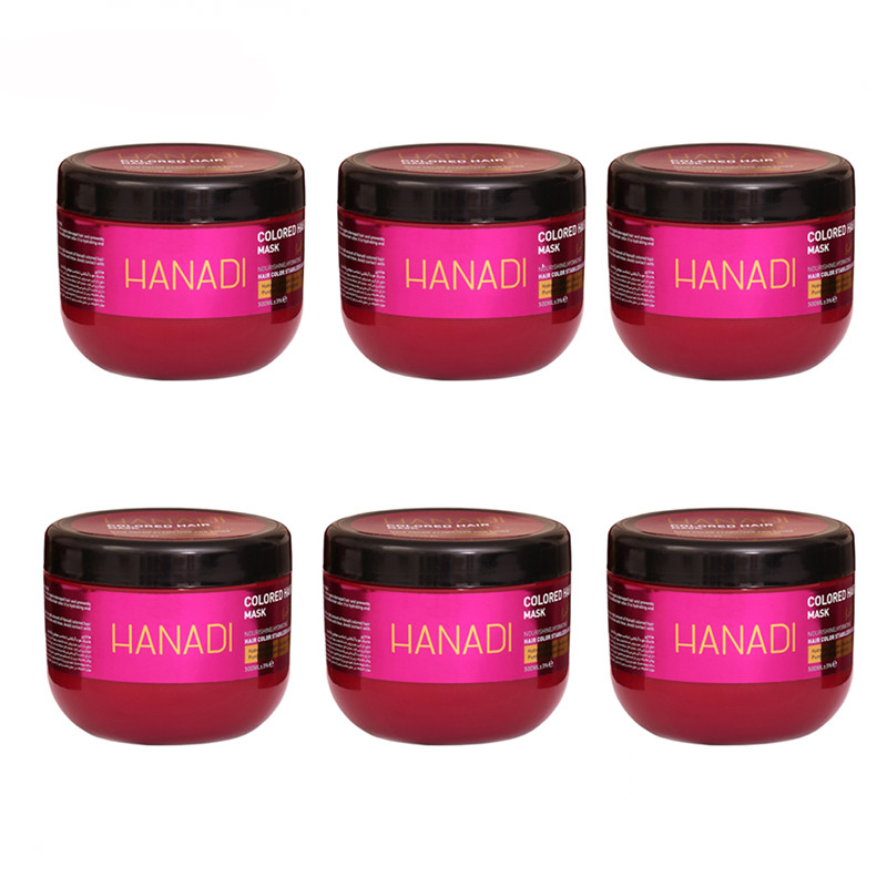 ماسک مو هانادی مدل کراتین حجم 500 میلی لیتر مجموعه 6 عددی