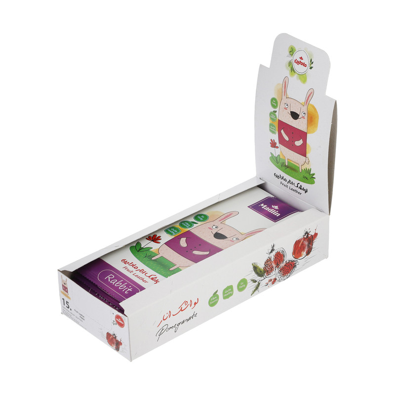 خرید و قیمت لواشک انار مادلین - 20 گرم بسته 15 عددی