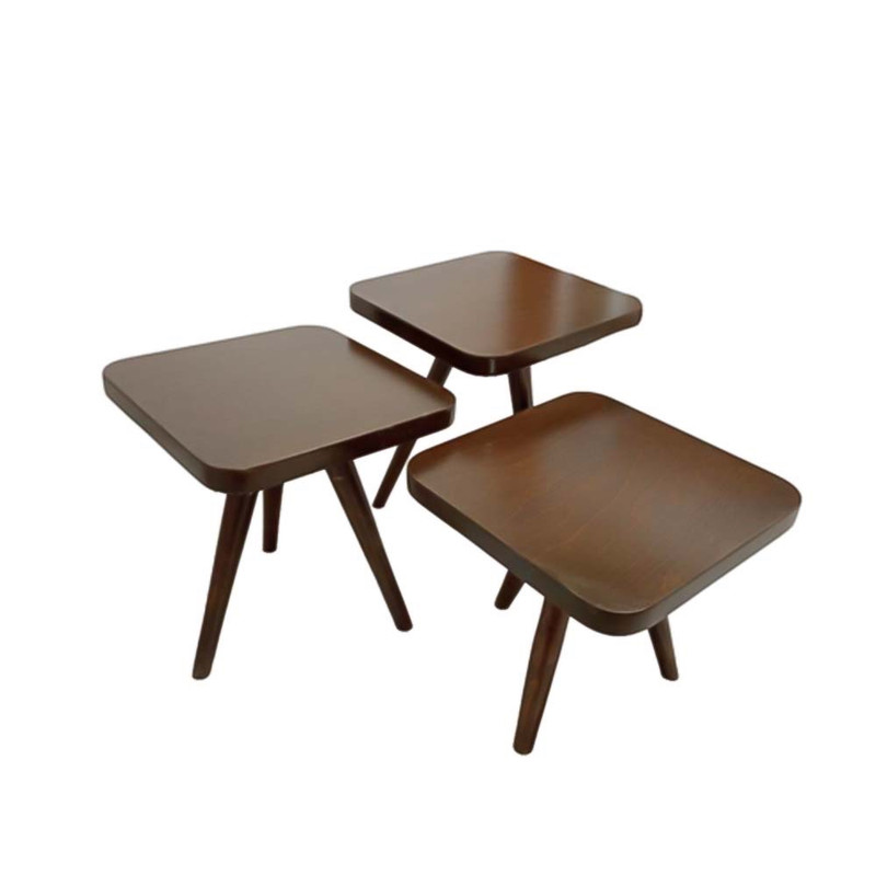 میز عسلی مدل پازلی مربع M201 مجموعه 3 عددی