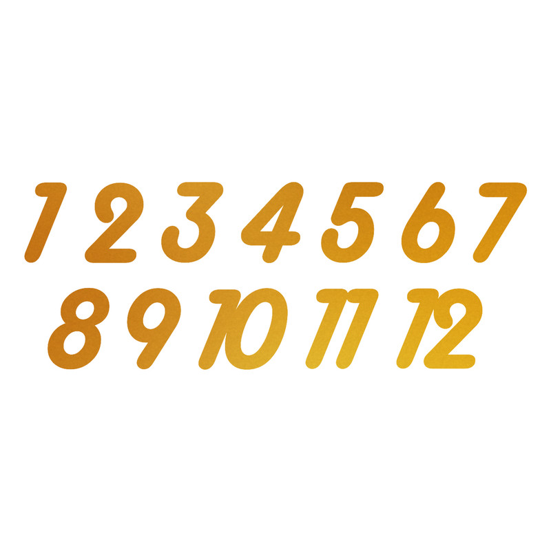 اعداد ساعت دیواری مدل 6cm کد C39-2 مجموعه 12 عددی