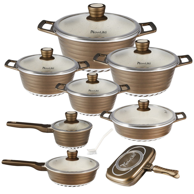 سرویس پخت و پز 16 پارچه نیولایف مدل 16-4027B-Brilliant