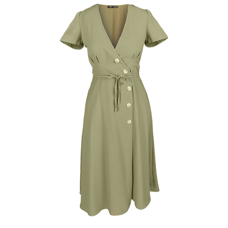 پیراهن زنانه شین مدل دکمه نما 8236