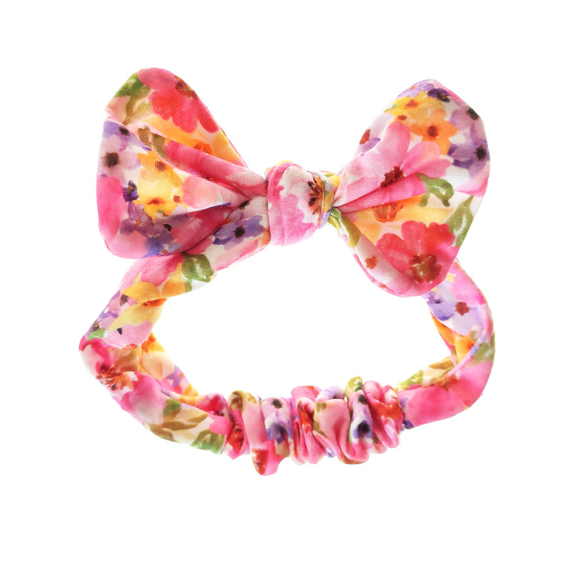 هدبند نوزادی لیمونار گالری مدل تریکو طرح گل بهاری