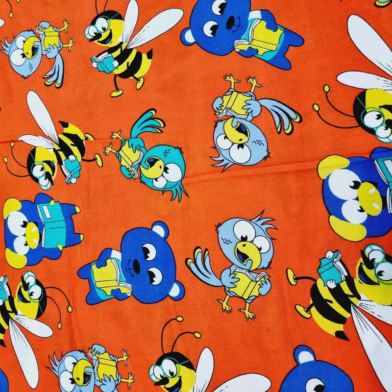 پارچه لباس مدل کودری نخی طرح زنبورک کد OR