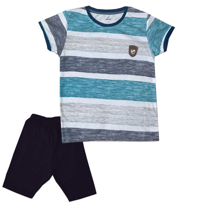 ست تی شرت و شلوارک پسرانه تروسکان مدل BJT کد B106