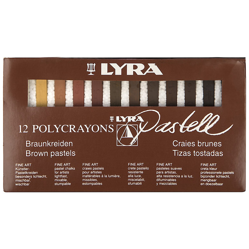 پاستل گچی 12 رنگ لیرا مدل Polycrayons