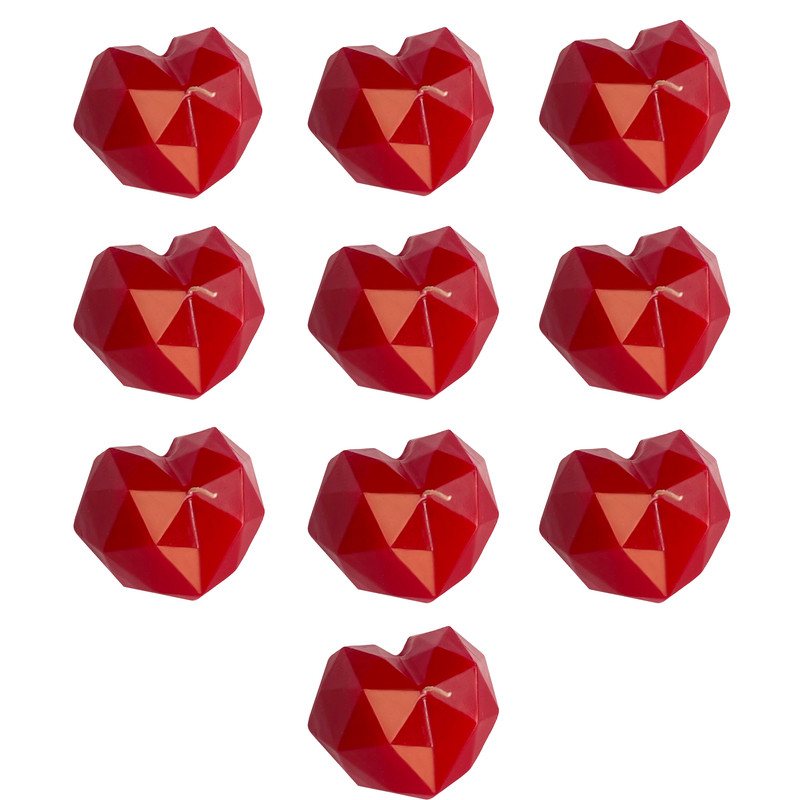 شمع معطر دل تافته مدل قلب اوریگامی Del_CA11 بسته ده عددی