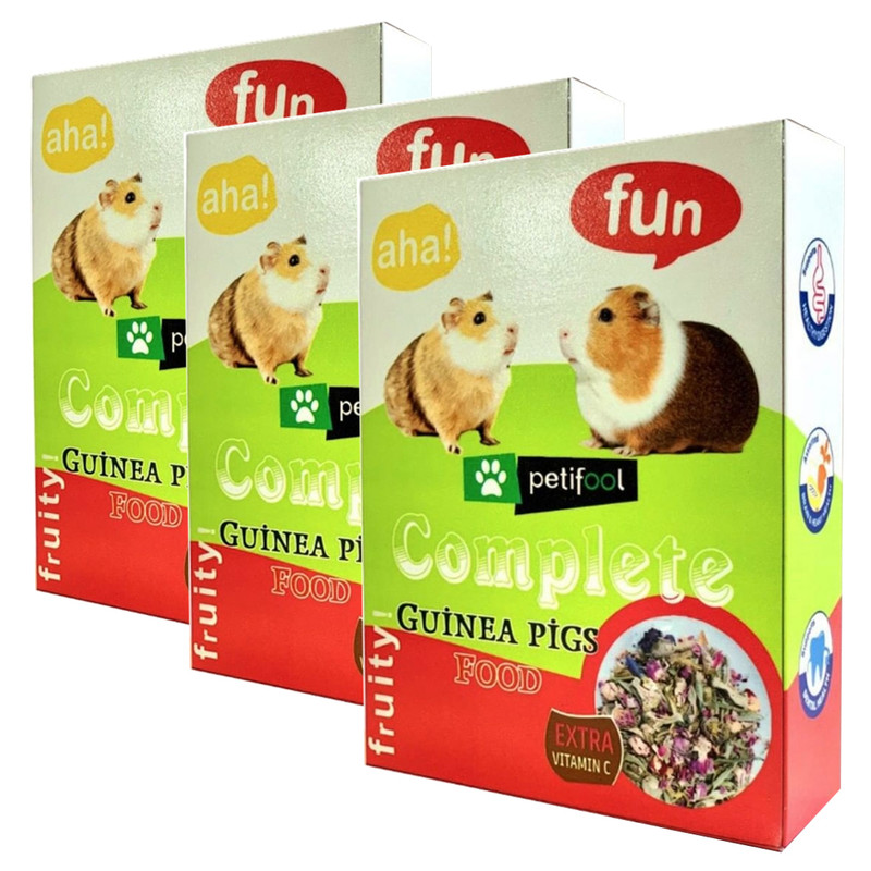 غذای خوکچه هندی پتی فول کد PG750 وزن 750 گرم بسته 3 عددی