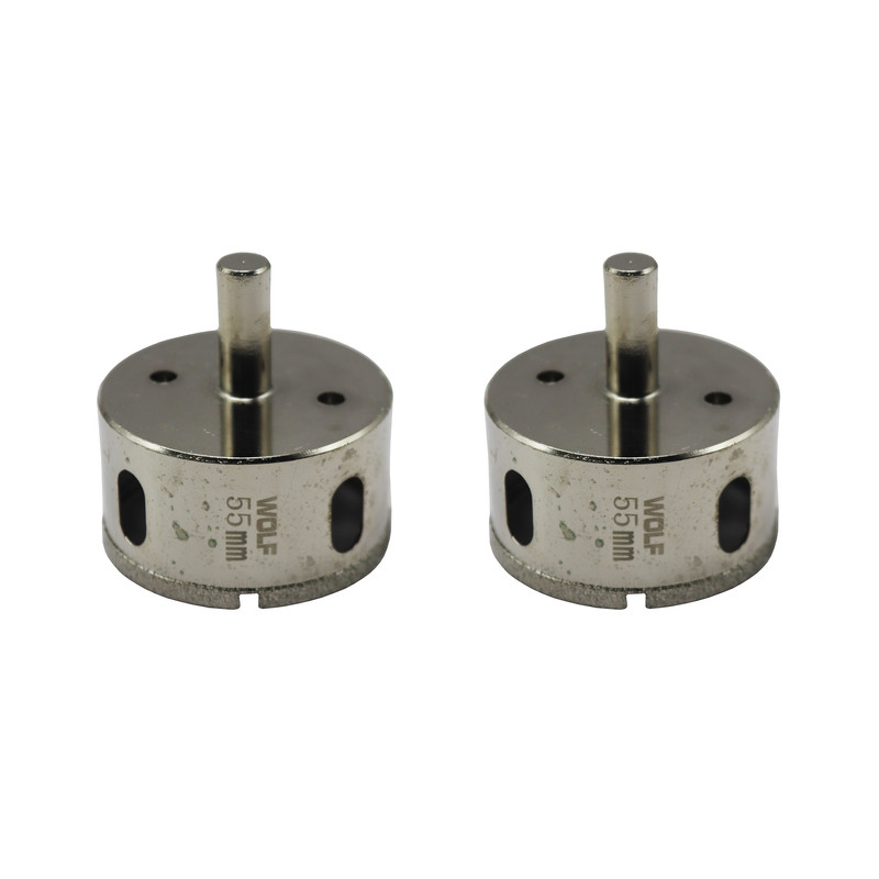 مته گرد بر شیشه ولف مدل YP-055 سایز 55 میلی متر مجموعه 2 عددی