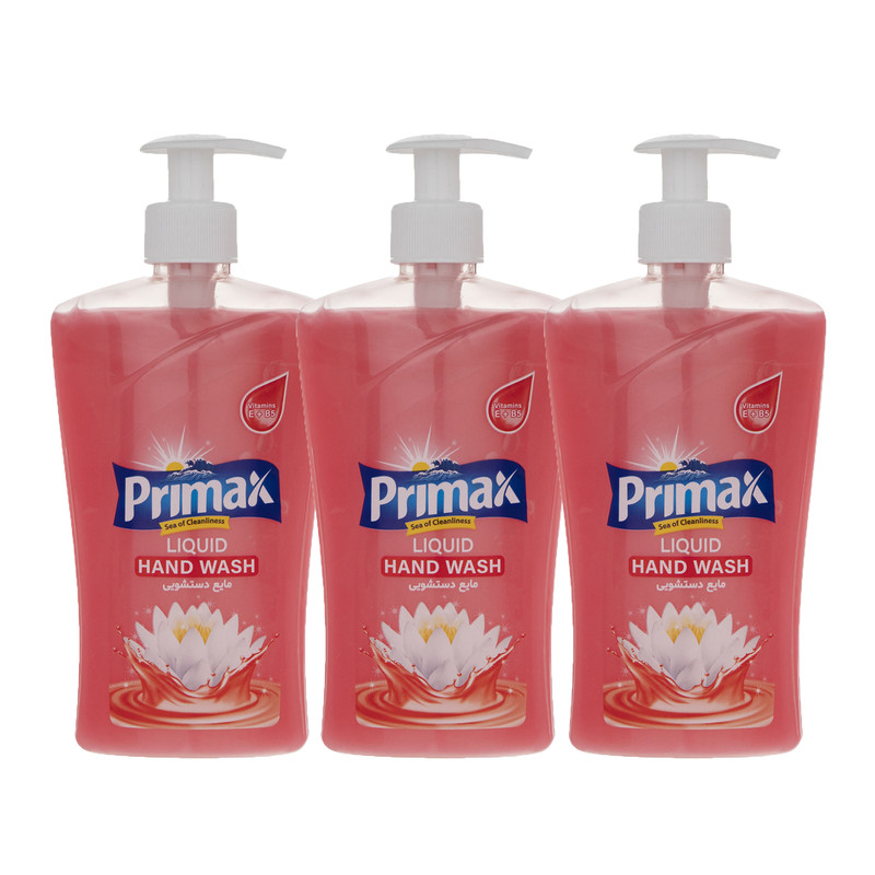 مایع دستشویی پریمکس مدل Pink حجم 450 میلی لیتر بسته 3 عددی