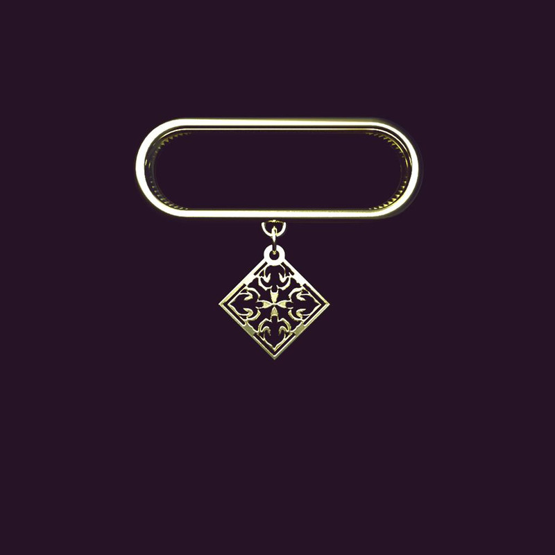 آویز ساعت طلا 18 عیار زنانه مدوپد مدل اسلیمی کد SB1-1082