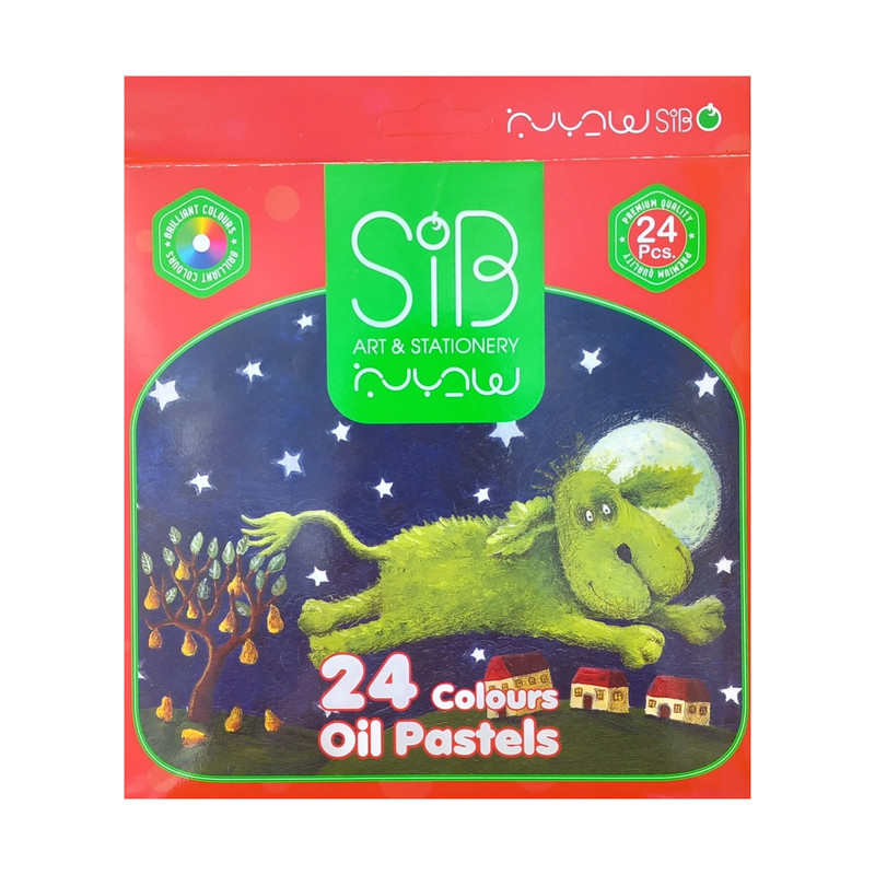 پاستل روغنی 24 رنگ سیب کد 2402