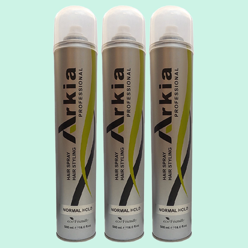 اسپری حالت دهنده مو آرکیا مدل NORMAL HOLD حجم 500 میلی لیتر مجموعه 3 عددی