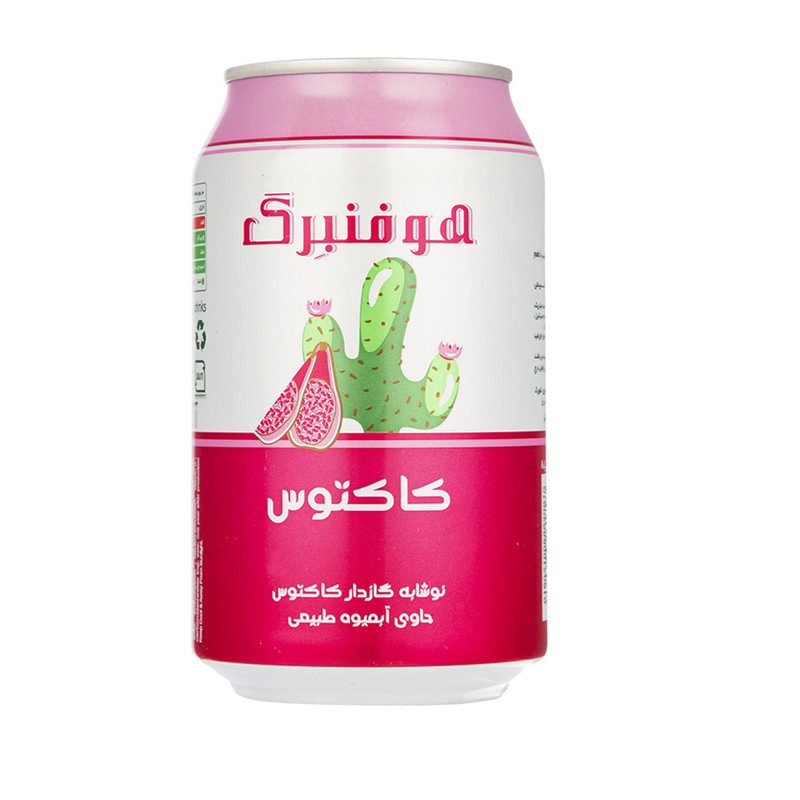 خرید و قیمت آبمیوه گازدار هوفنبرگ با طعم کاکتوس - 330 میلی لیتر بسته 24 عددی