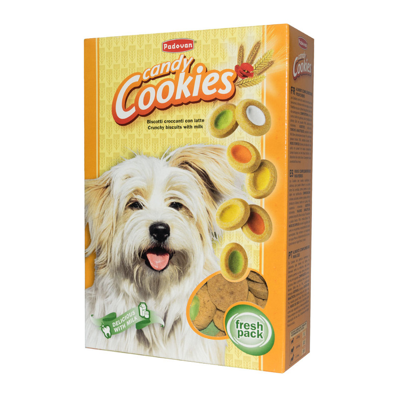 تشویقی سگ پادوان بیسکویت شیر candy وزن 400 گرم