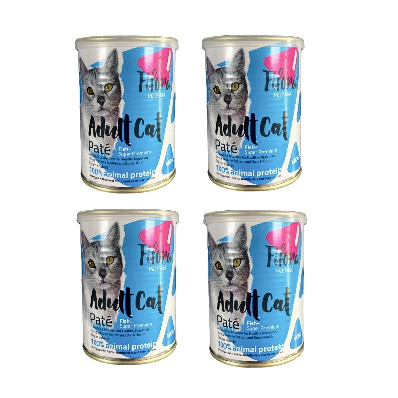 خرید و قیمت کنسرو غذای گربه فیفورا مدل ماهی وزن 400 گرم مجموعه 4 عددی