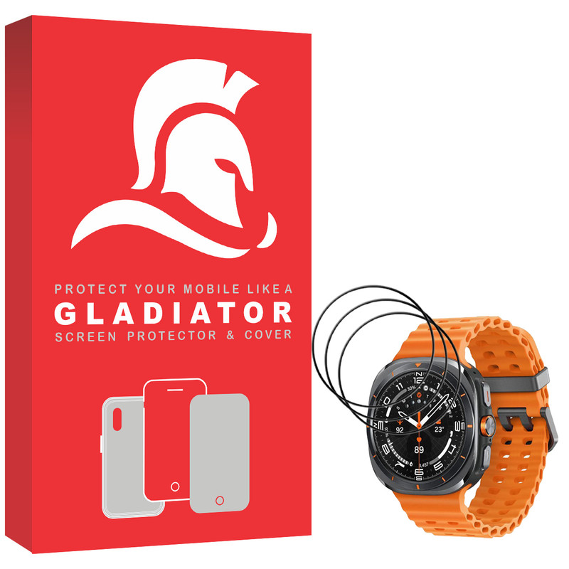 محافظ صفحه نمایش گلادیاتور مدل GWP3000 مناسب برای ساعت هوشمند سامسونگ Galaxy Watch Ultra بسته سه عددی