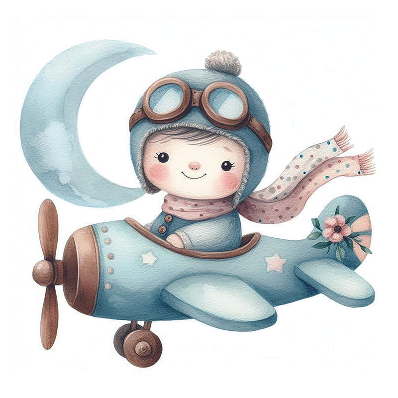 استیکر دیواری کودک مدل شازده خلبان