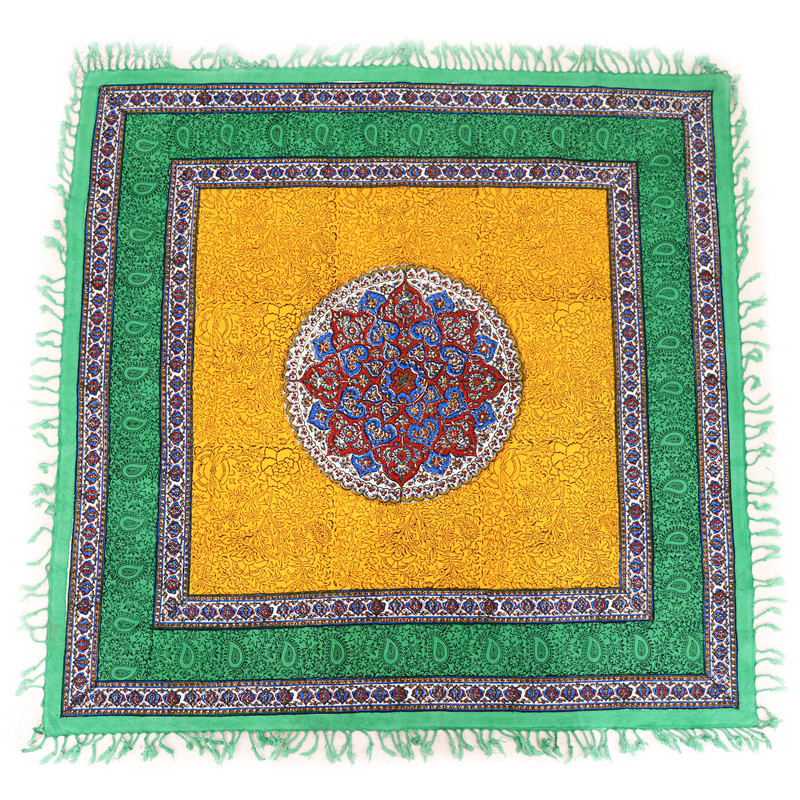 رومیزی قلمکار مدل رنگی کد RpYpG100