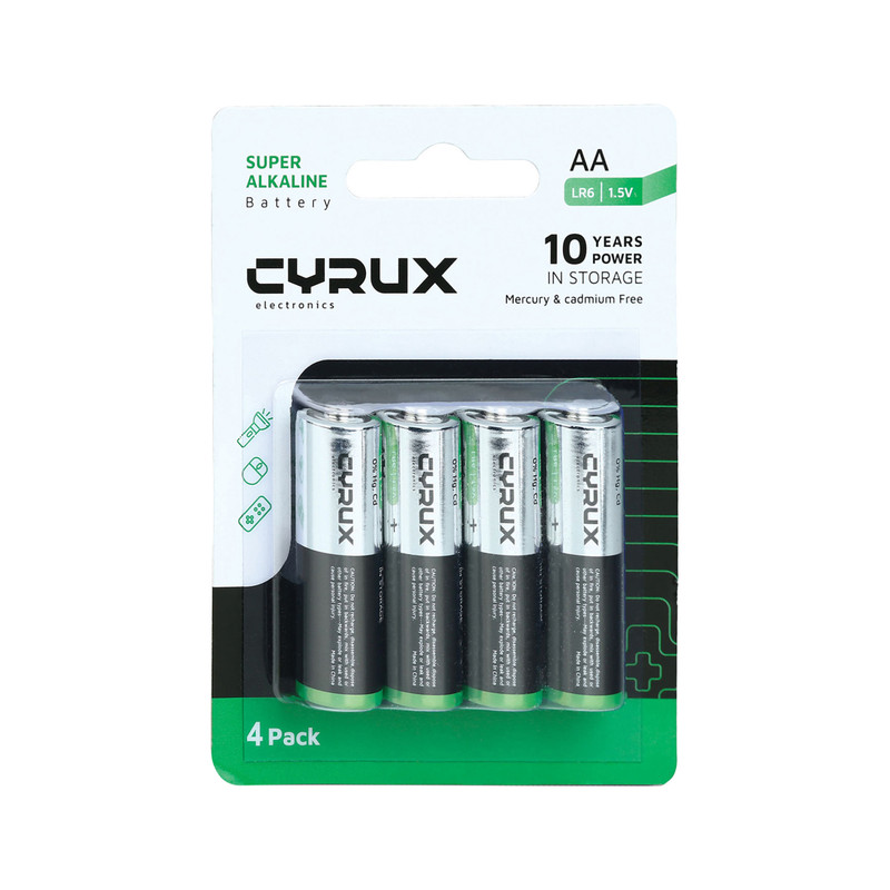 خرید و قیمت باتری قلمی سایروکس مدل سوپر آلکالاین کد LR6 بسته 4 عددی
