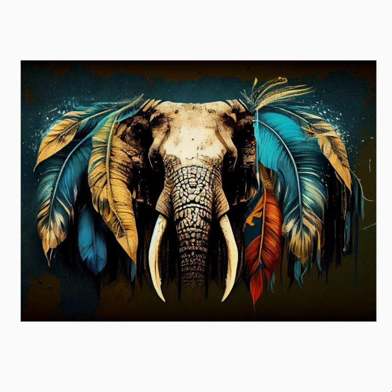 کاغذ دیواری طرح فیل مدل جلوه های رنگین کد K100