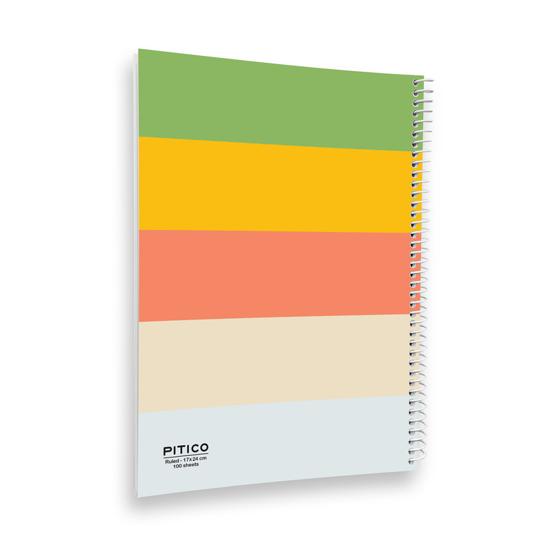 دفتر مشق 100 برگ پیتیکو مدل رنگی پاستلی کد 8766
