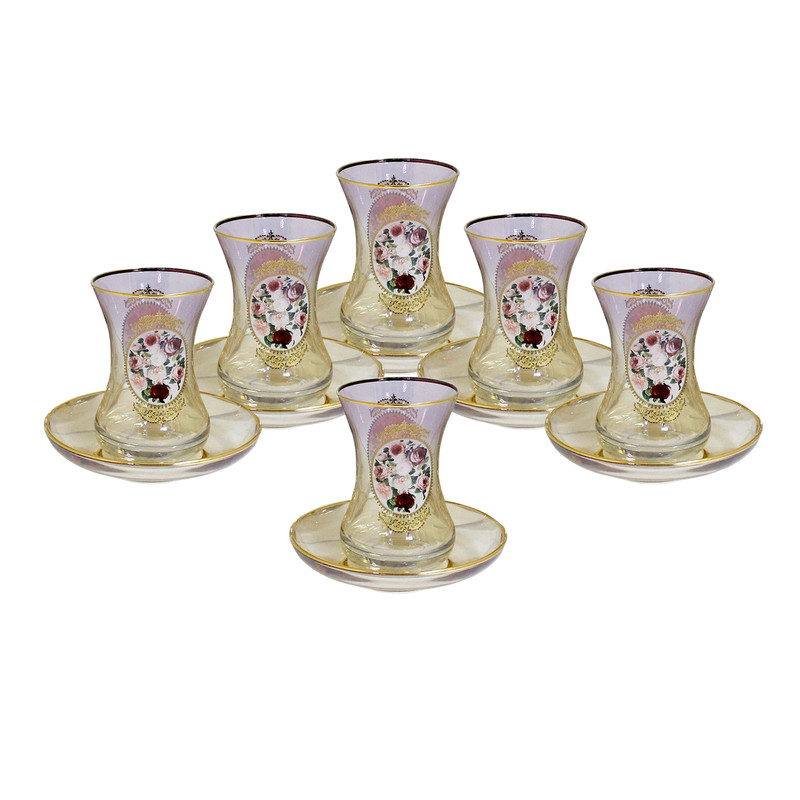 ست فنجان و نعلبکی 12 پارچه جانبا مدل کاترینا