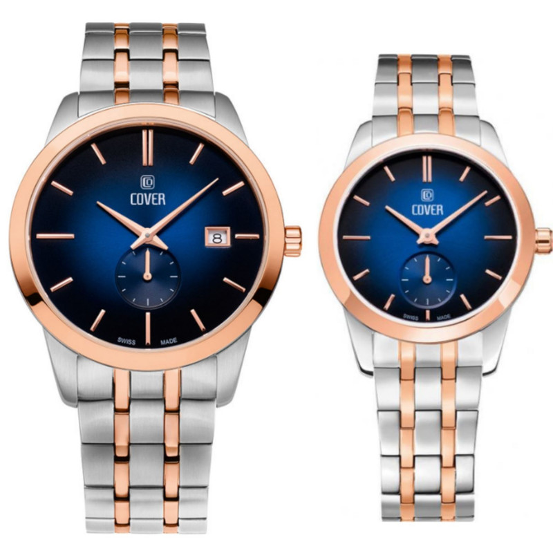 خرید و قیمت ست ساعت مچی عقربه ای زنانه و مردانه کاور مدل CO194.02 CO195.02