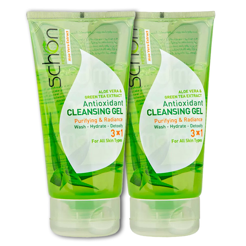 ژل شستشوی صورت شون مدل آلوئهورا و چای سبز حجم 150 میلی لیتر مجموعه 2 عددی
