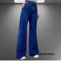 شلوار جین زنانه نیم بگ آبی سورمه ای زغالی و مشکی