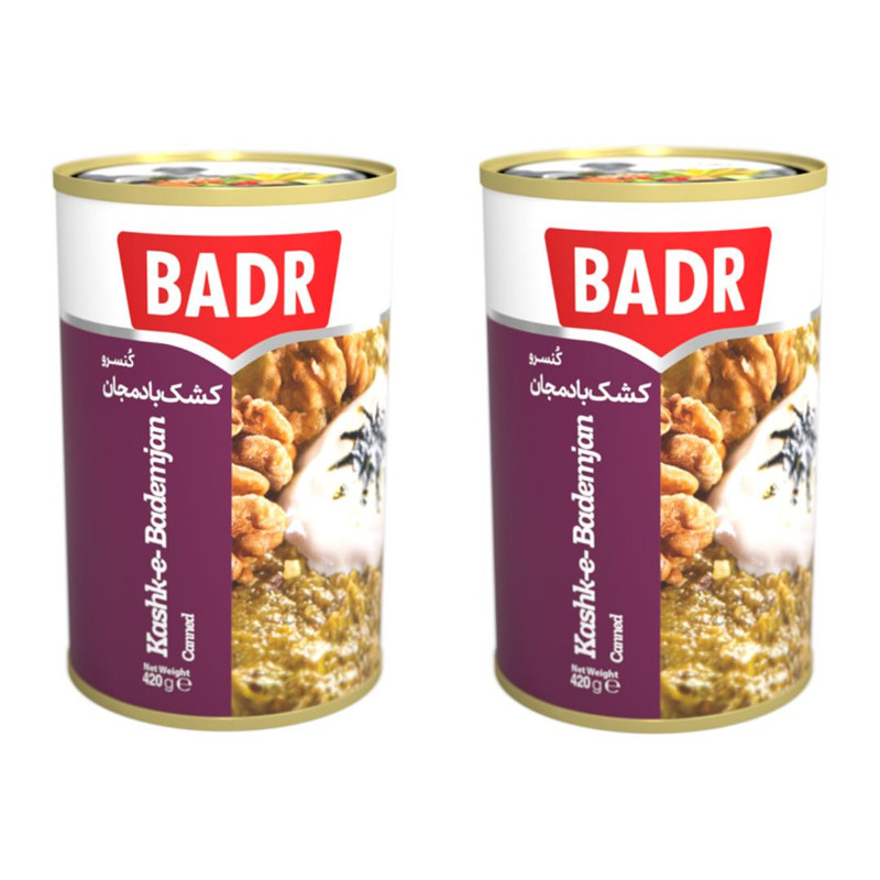 خرید و قیمت کنسرو کشک و بادمجان بدر - 420گرم بسته 2 عددی