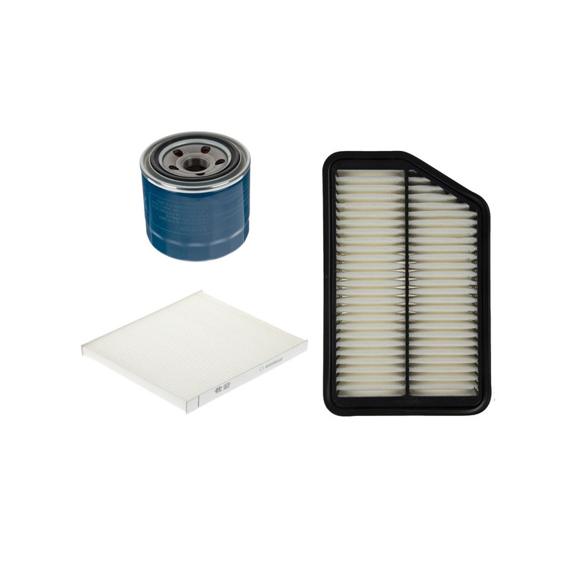 فیلتر هوا خودرو هیوندای جنیون پارتز مدل 281133X000 مناسب برای النترا به همراه فیلتر کابین و فیلتر روغن