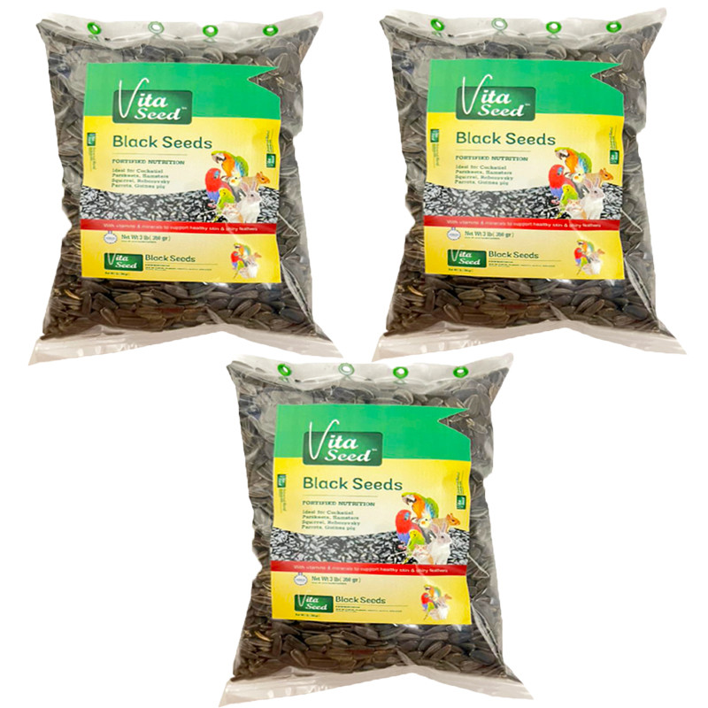 غذای پرندگان و جوندگان ویتاسید مدل تخمه سیاه ریز وزن 750 گرم بسته 3 عددی