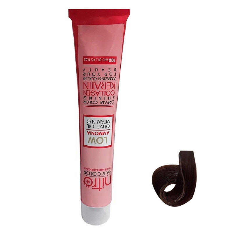 خرید و قیمت رنگ مو نیترو پلاس مدل Keratine شماره 600.11 حجم 100 میلی لیتر رنگ قهوه ای