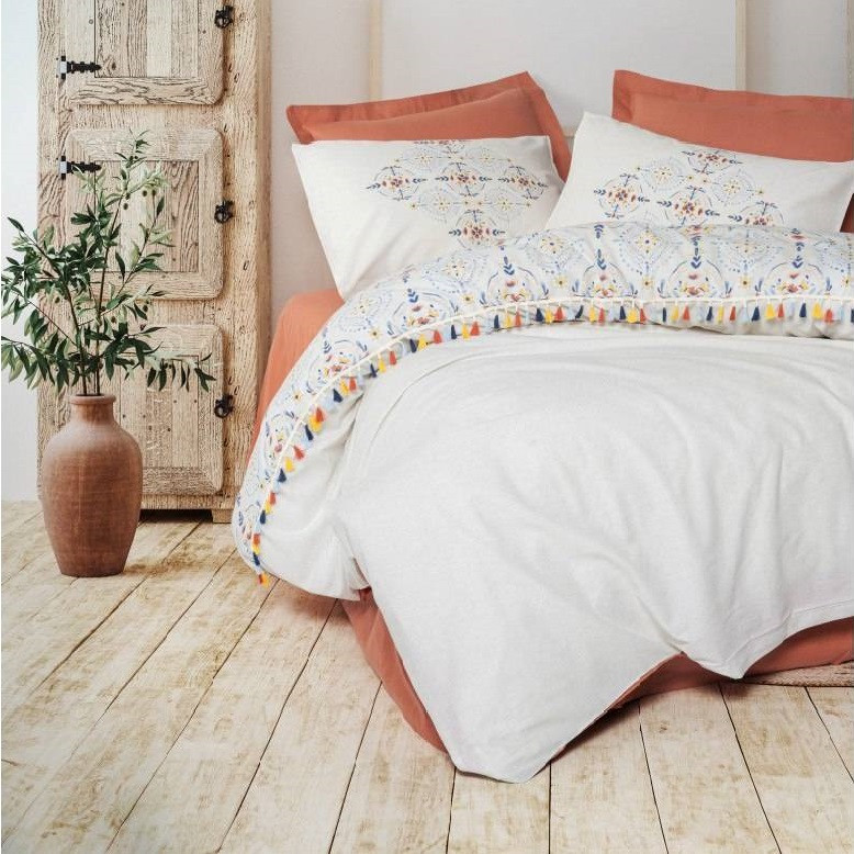 خرید و قیمت سرویس روتختی کاتن باکس مدل Candy Milis Kiremit یک نفره 3 تکه