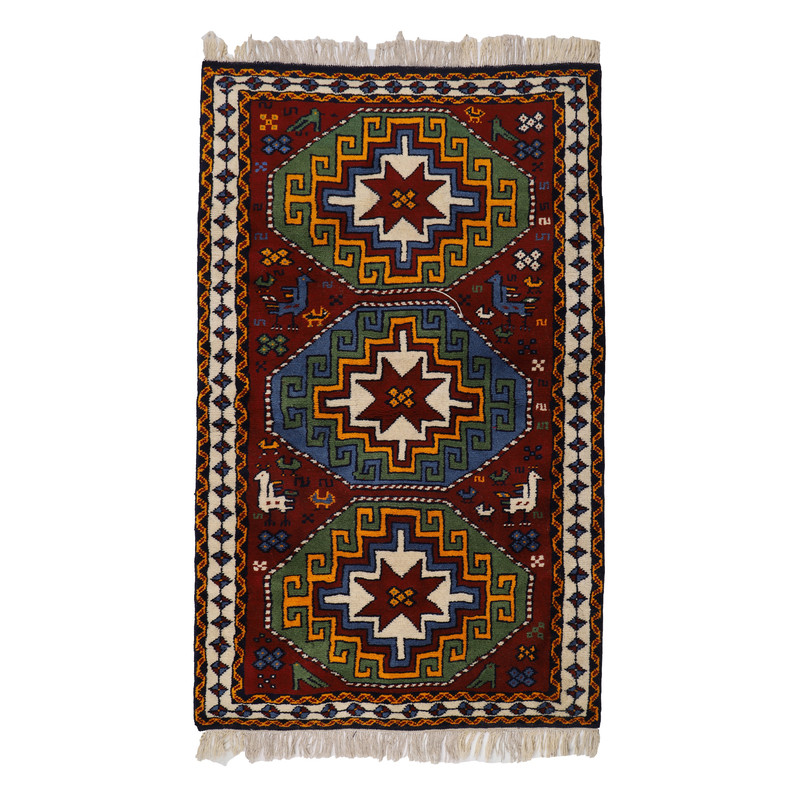 فرش دستبافت دو متری طرح خراسان کد 4020581