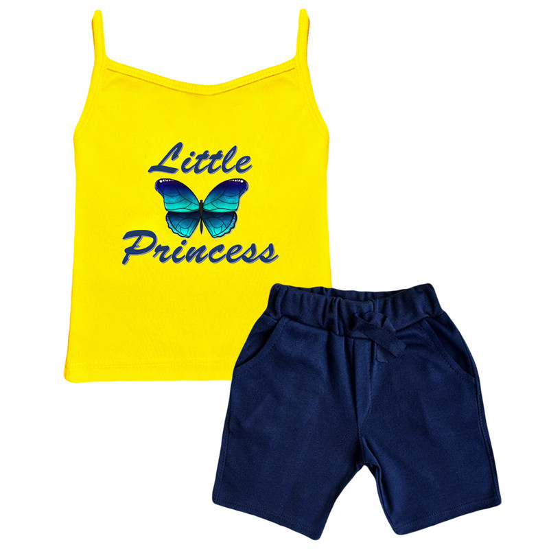 خرید و قیمت ست تاپ و شلوارک دخترانه نیل کوک مدل Ltl PRNCS1