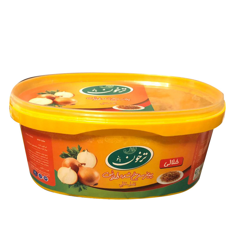 خرید و قیمت پیاز سرخ شده خلالی ترخون بانو - 200 گرم