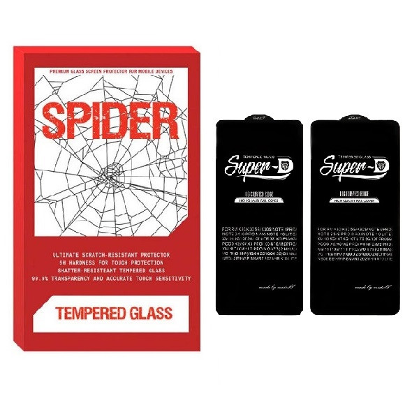 محافظ صفحه نمایش اسپایدر مدل Super-D مناسب برای گوشی موبایل اپل iPhone XS بسته 2 عددی