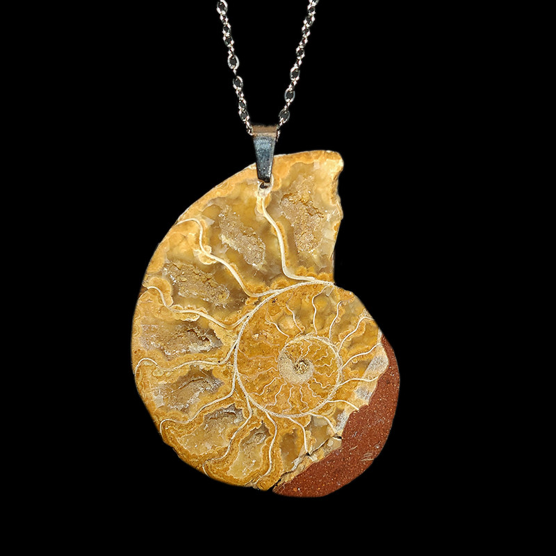 گردنبند زنانه مدل آمونیت کد 8-132