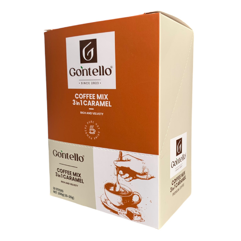 خرید و قیمت کافی میکس 3 در 1 کاراملی گونتلو - 20 گرم بسته 10 عددی