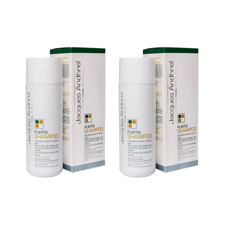 شامپو مو ژاک آندرل پاریس مدل PURTIS حجم 200 میلی لیتر مجموعه 2 عددی