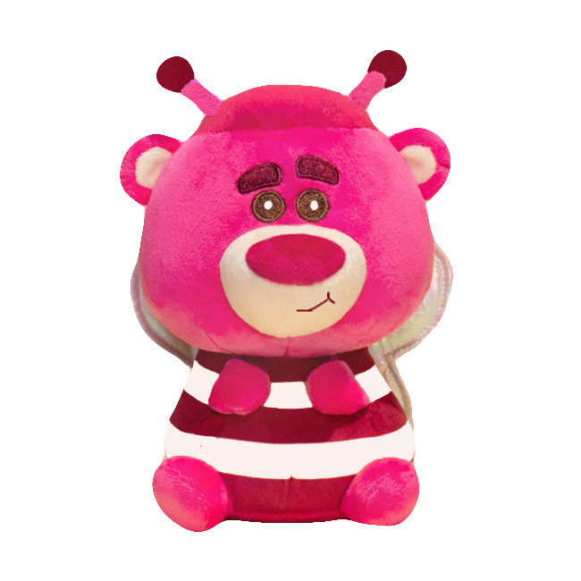 عروسک طرح خرس توت فرنگی هاگین مدل لباس زنبوری کد JIMI110 ارتفاع 25 سانتیمتر