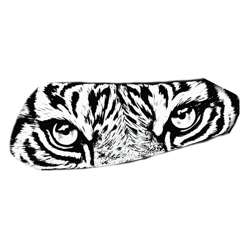 برچسب خودرو پویا مارکت طرح ببر کد 3650