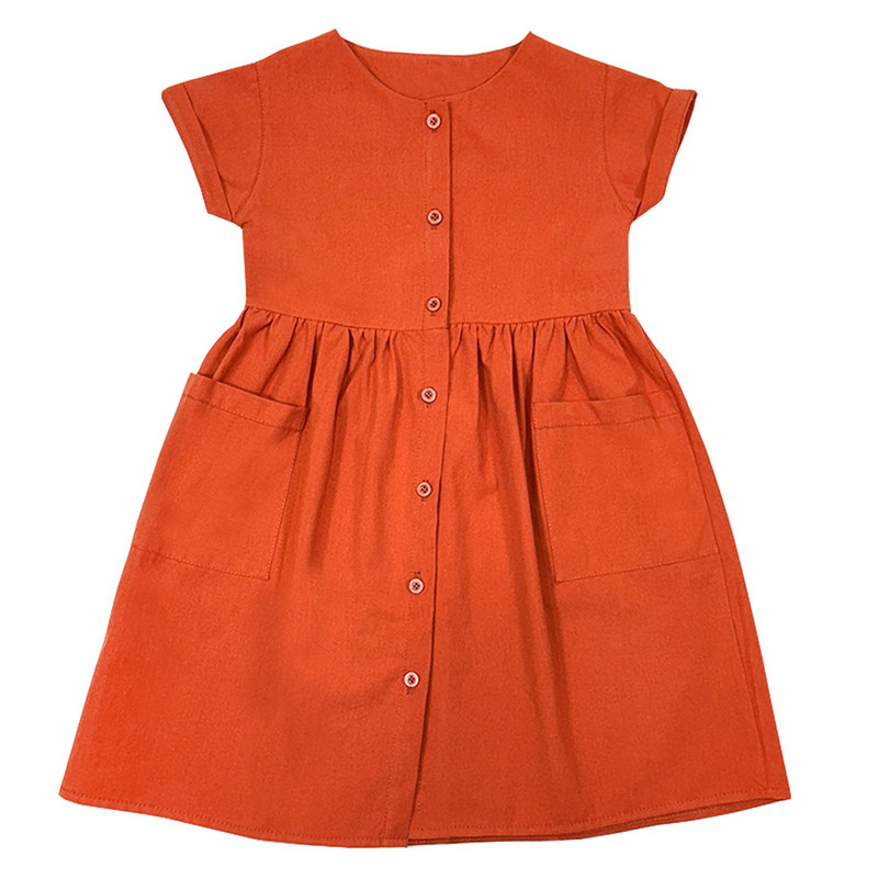 سارافون دخترانه لینن مدل 6828