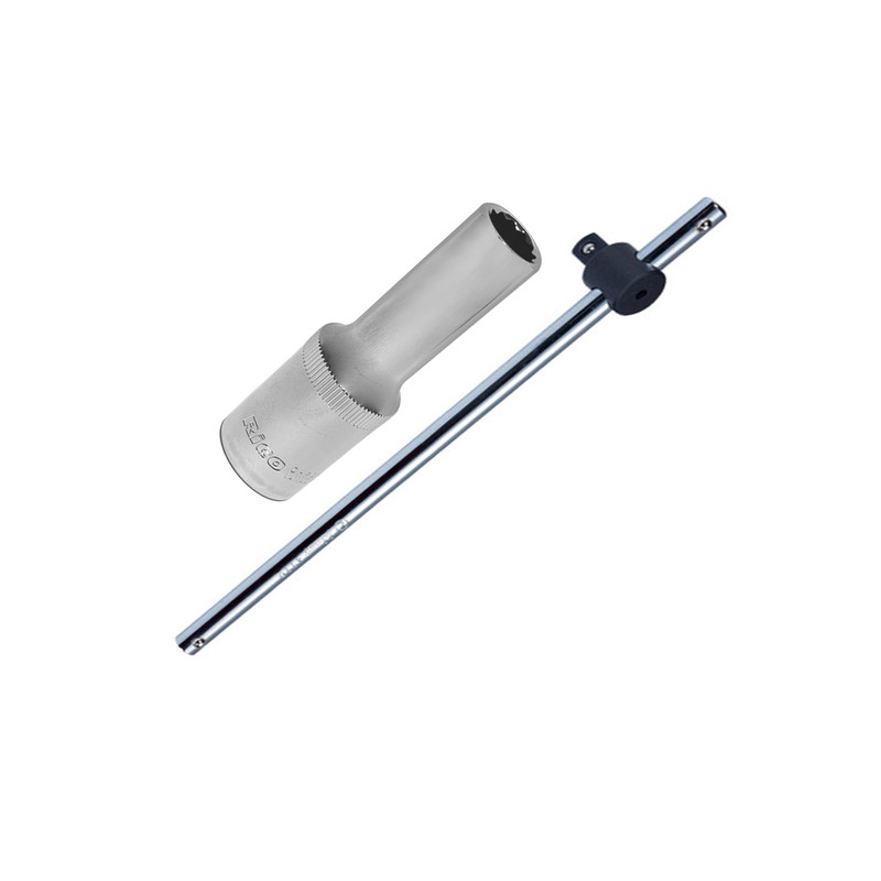 دسته کشویی و سری بکس ریکو تولز مدل RO-019 سایز 19 میلی متر مجموعه 2 عددی