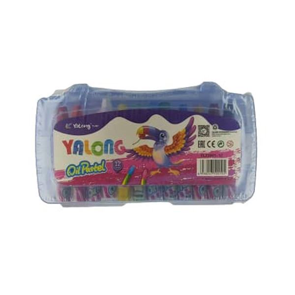 مداد شمعی 12 رنگ یالونگ کد yl14